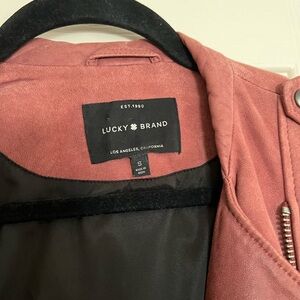 Lucky Brand Leather Crop Moto Jacket
